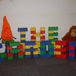 'The Garden' spelt out of LEGO