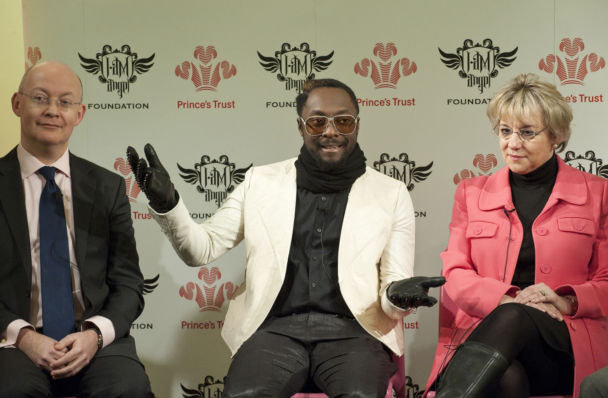 Will.i.am launches new education initiative with Science Museum Director, Ian Blatchford (l) and Martina Milburn, Chief Executive of The Prince’s Trust (r)