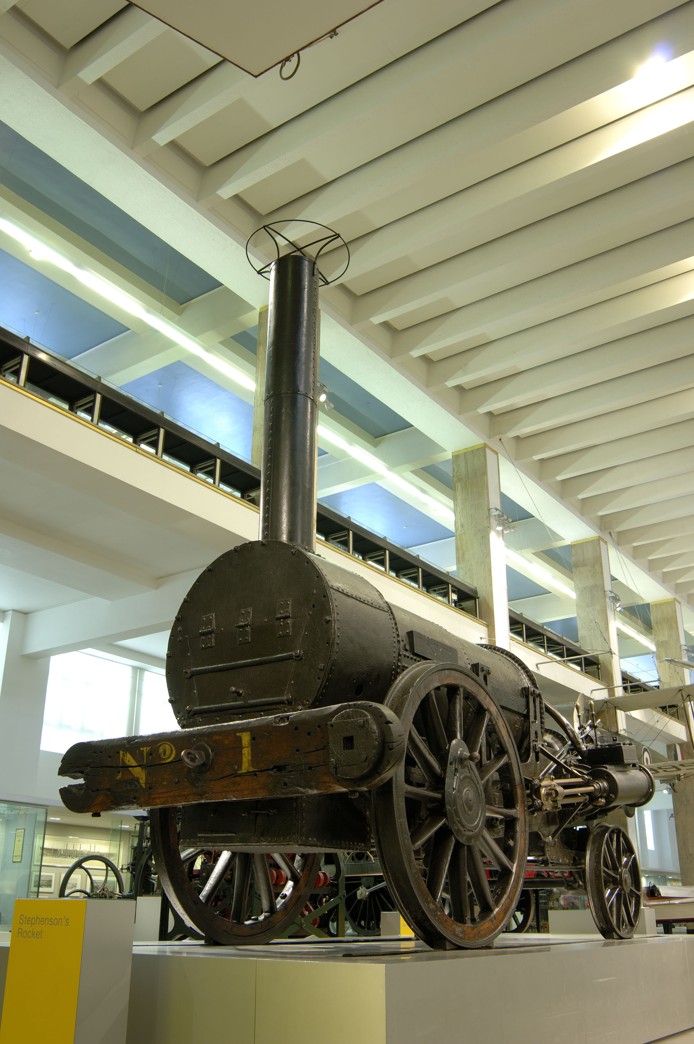 Stephenson's Rocket locomotive, 1829.