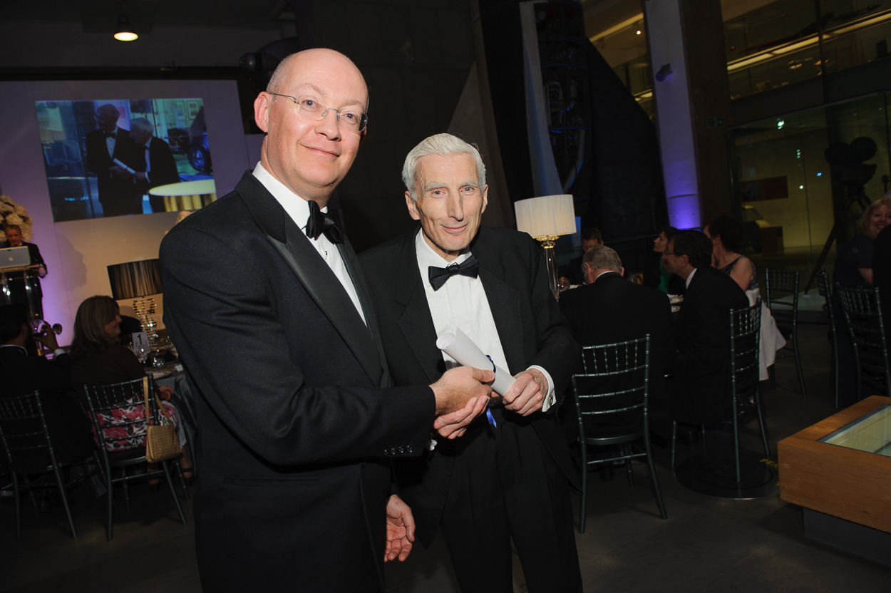 Director Ian Blatchford (l) congratulates Lord Rees (r) on becoming a Fellow of the Science Museum. Image: Science Museum