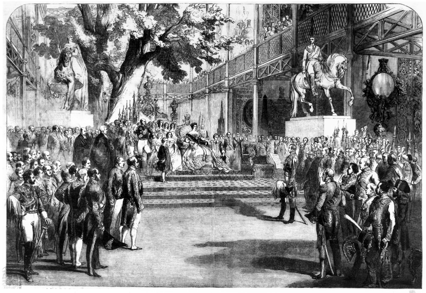Queen Victoria opening the 1851 Great Exhibition. 