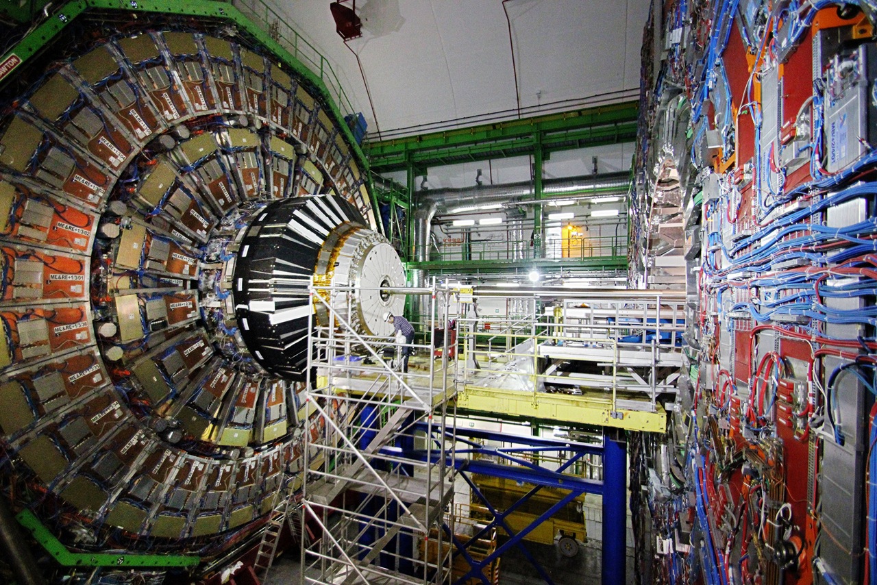 The enormous Compact Muon Solenoid (CMS) experiment. Credit: CERN.  