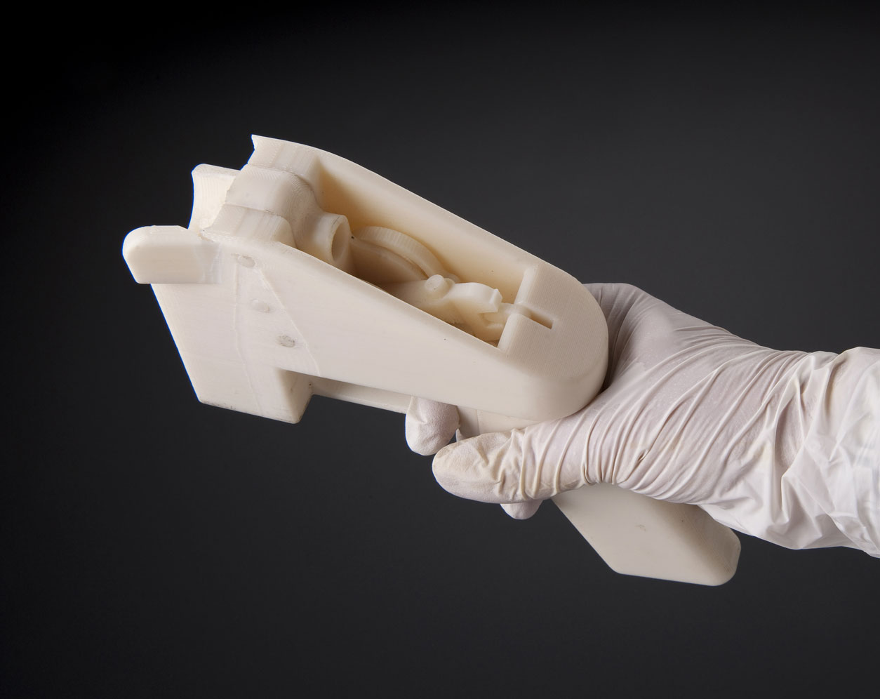 The inside of the 3D printed gun. Image: Science Museum