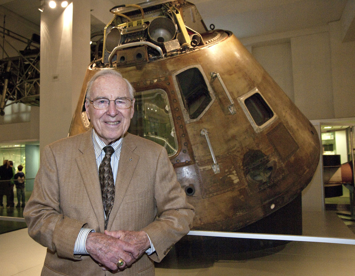 Apollo 8 & 13 astronaut Jim Lovell at the Science Museum.