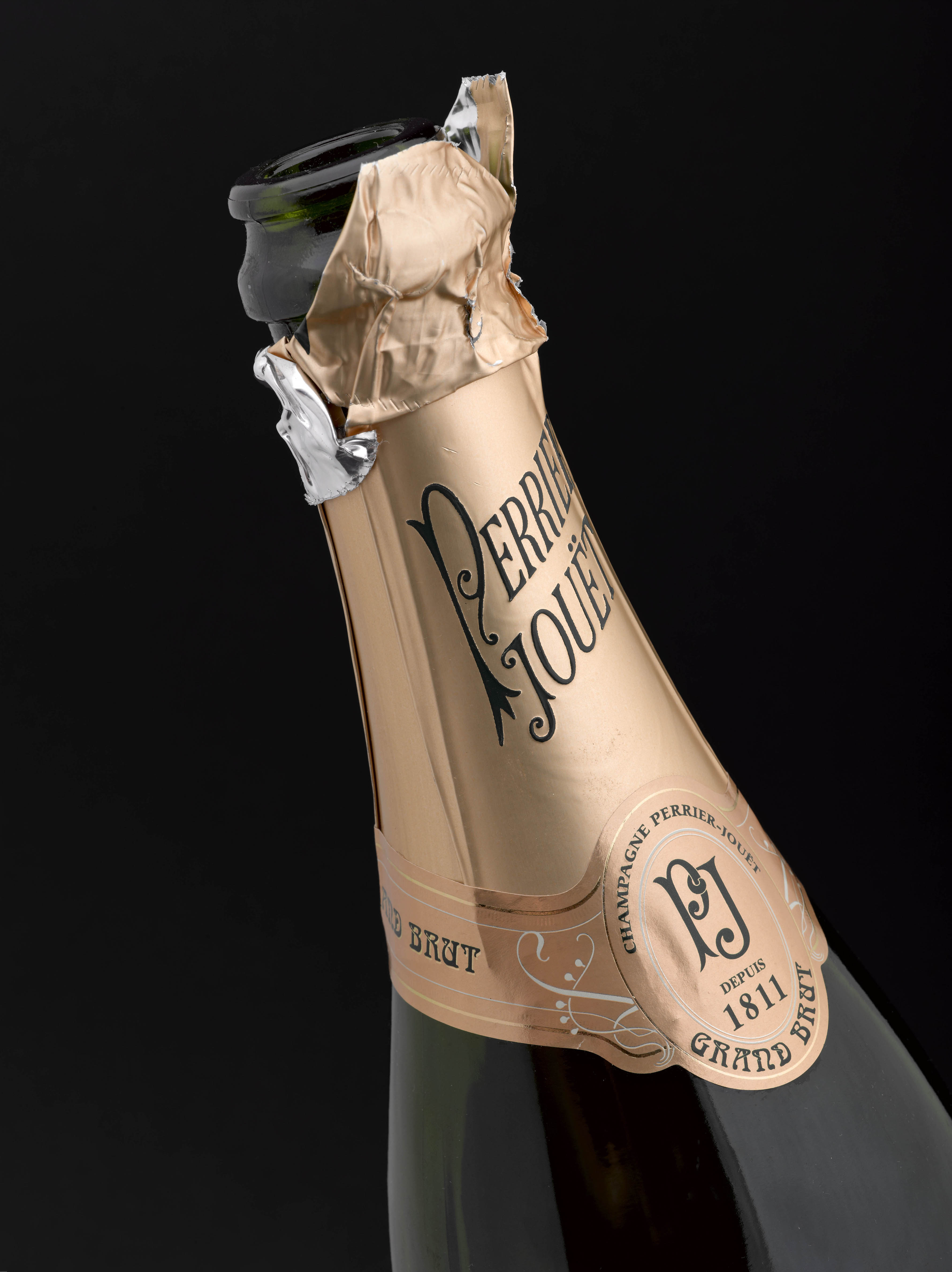 The champagne bottle Peter Higgs drank from, the night before the Higgs boson discovery was announced to the world. Credit: Science Museum