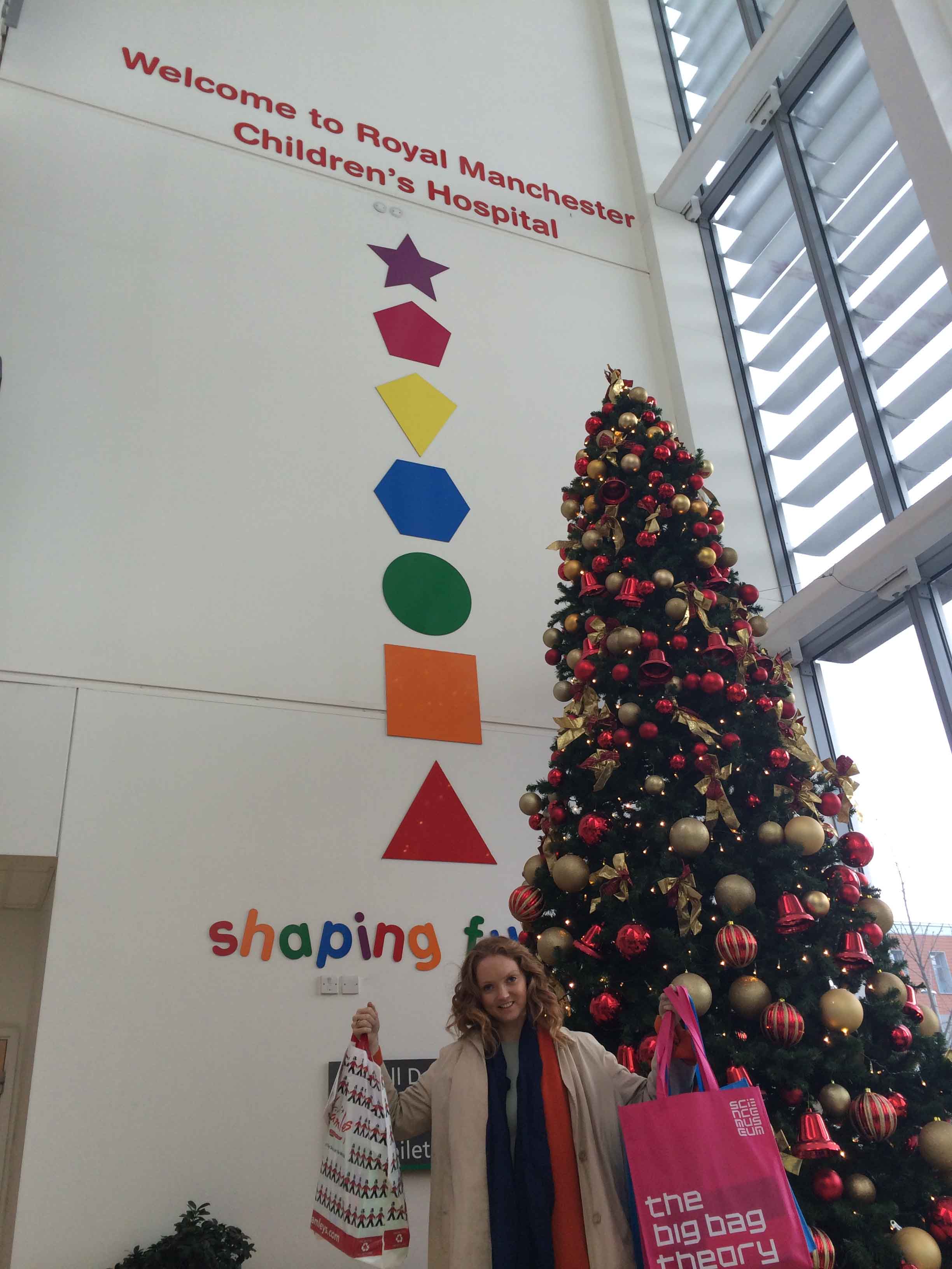 Lily Cole delivering Science Museum presents to Manchester Children's Hospital for her impossible project. Image credit: Lily Cole