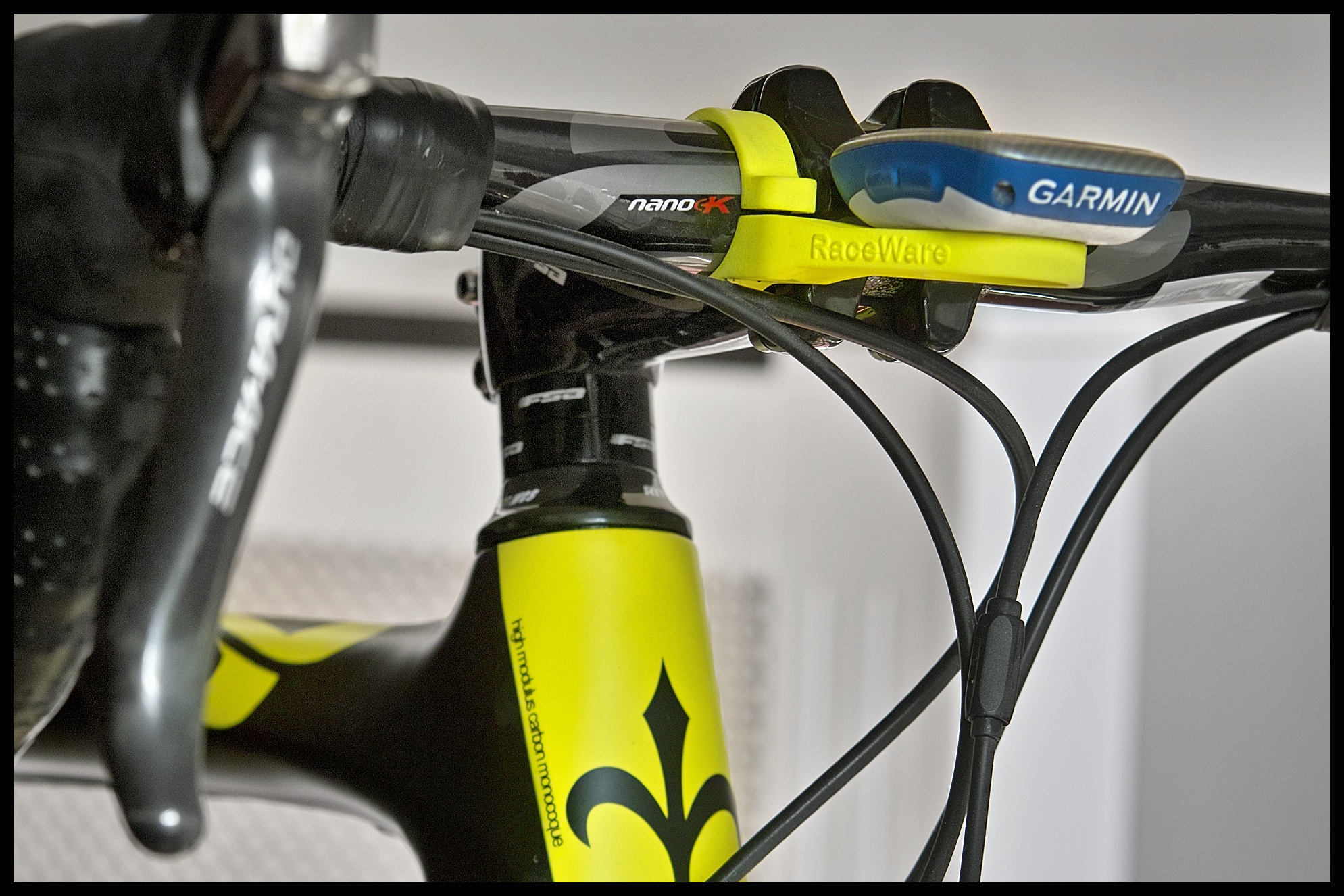 Neon Garmin mount by RaceWare Direct. Image credit: RaceWare Direct