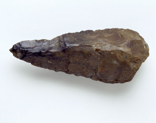 A mesolithic hand axe, found in Saint Acheul, near Amiens, France. Credit: Science Museum / SSPL