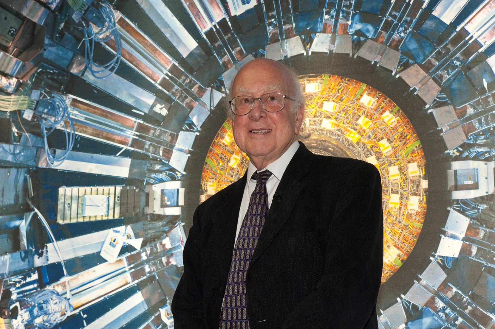 Peter Higgs at the launch of the Collider exhibition.