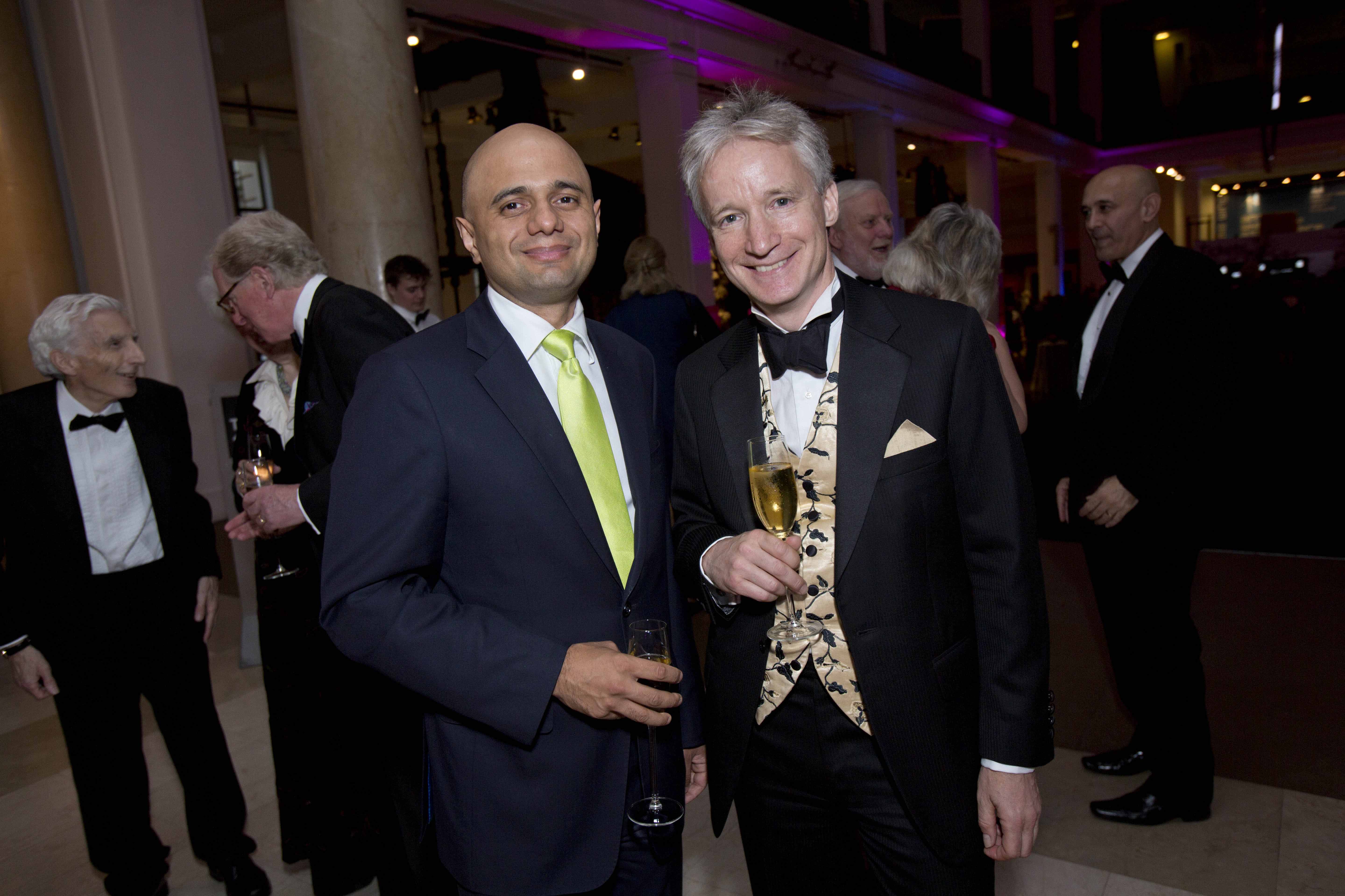 The Right Hon Sajid Javid MP and Dr Douglas Gurr attend the 2014 Science Museum Director's Annual Dinner © Tim Anderson 