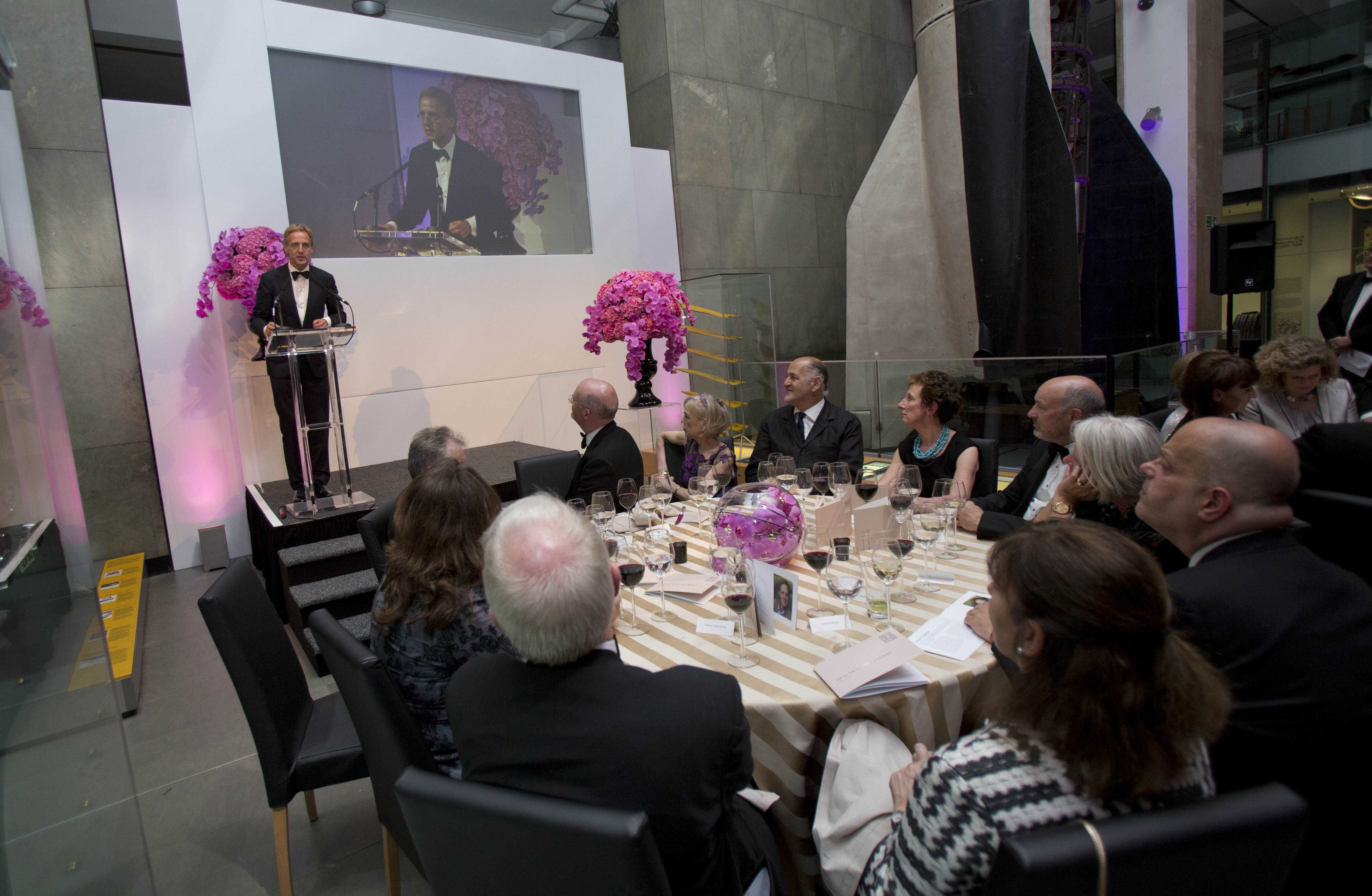 Professor Dr Robbert Dijkgraaf delivers a speech at the 2014 Science Museum Director's Annual Dinner © Tim Anderson