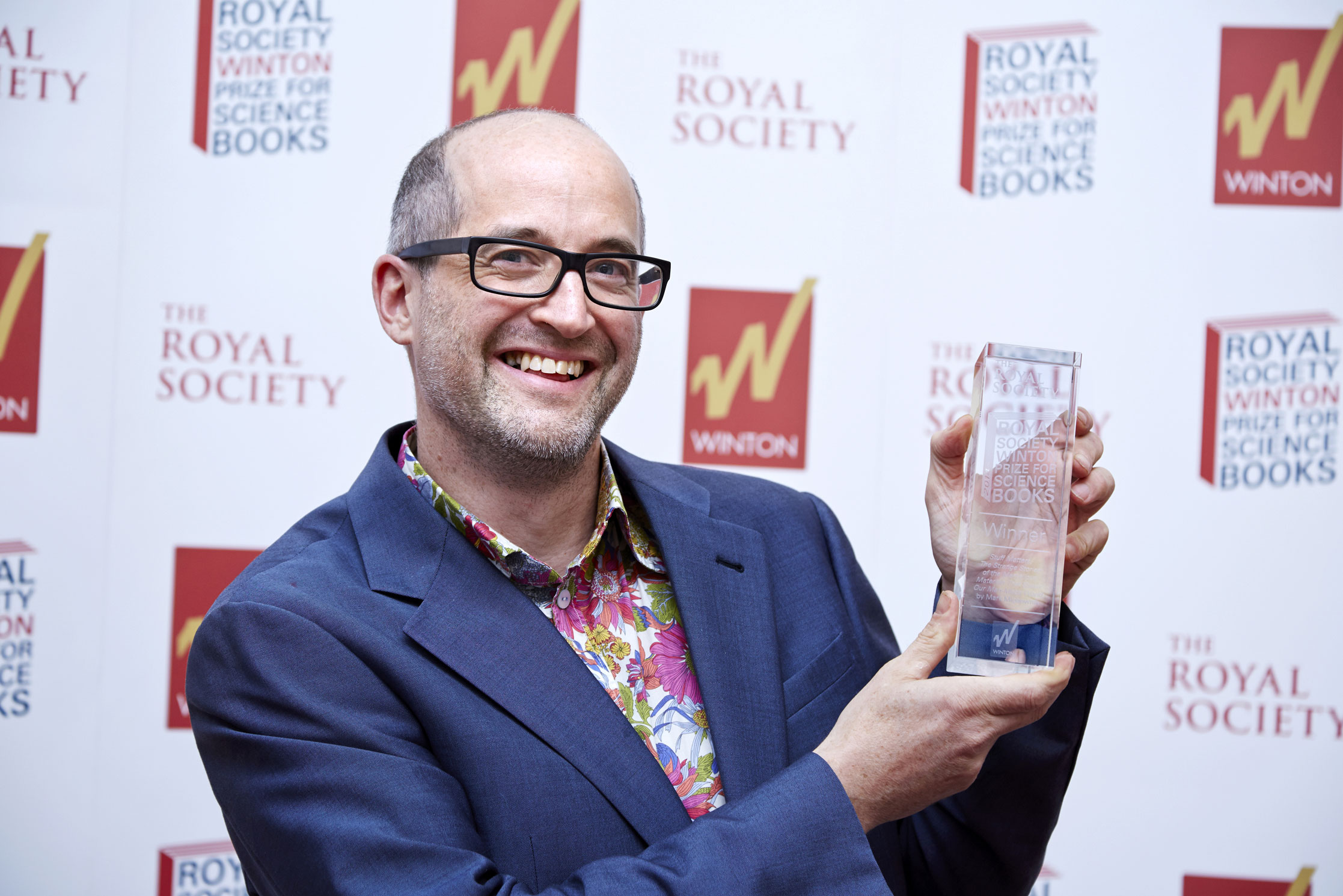 Professor Mark Miodownik winner of the 2014 Royal Society Winton Prize for Science Books. Credit: Royal Society