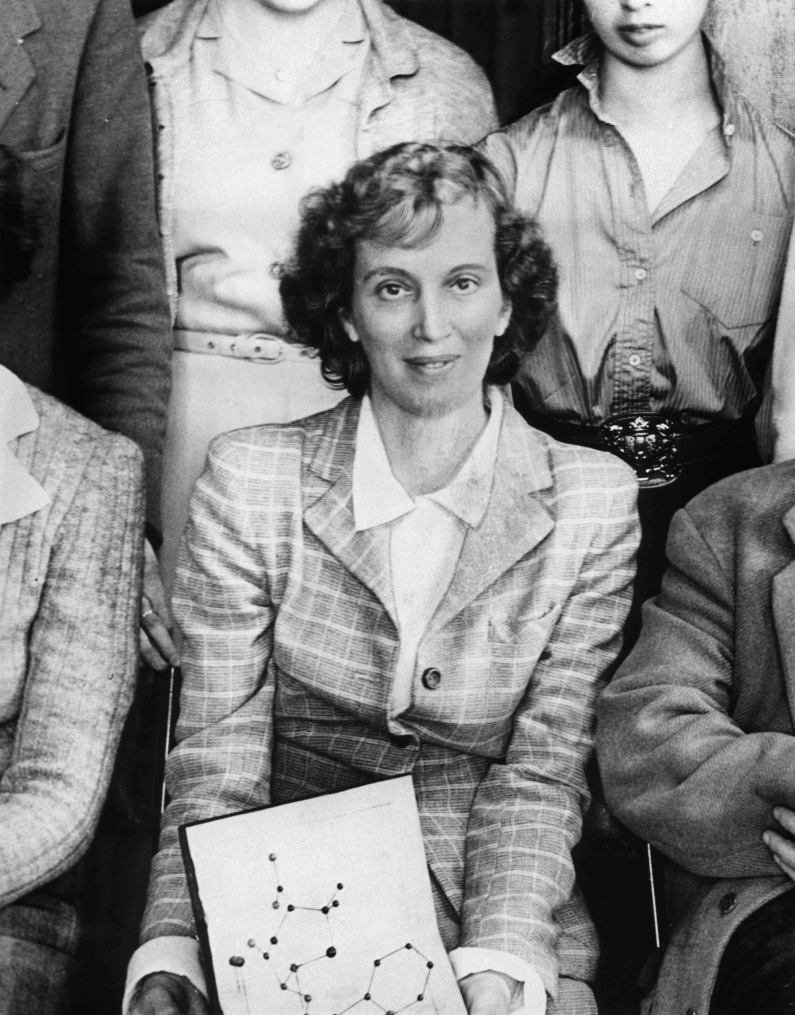 Dorothy Hodgkin was awarded the Nobel Prize for chemistry in 1964 for her studies using X-ray crystallography, with which she worked out the atomic structure of penicillin, vitamin B-12 and insulin. Image credit: Science Museum / SSPL