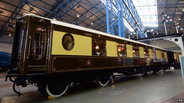 The Pullman carriage at the National Railway Museum. Image credit: National Railway Museum