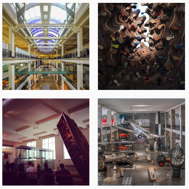 #EmptyScienceMuseum images from (clockwise from top left) @mattscutt, @londonlivingdoll, @peppyhere & @sciencemuseum