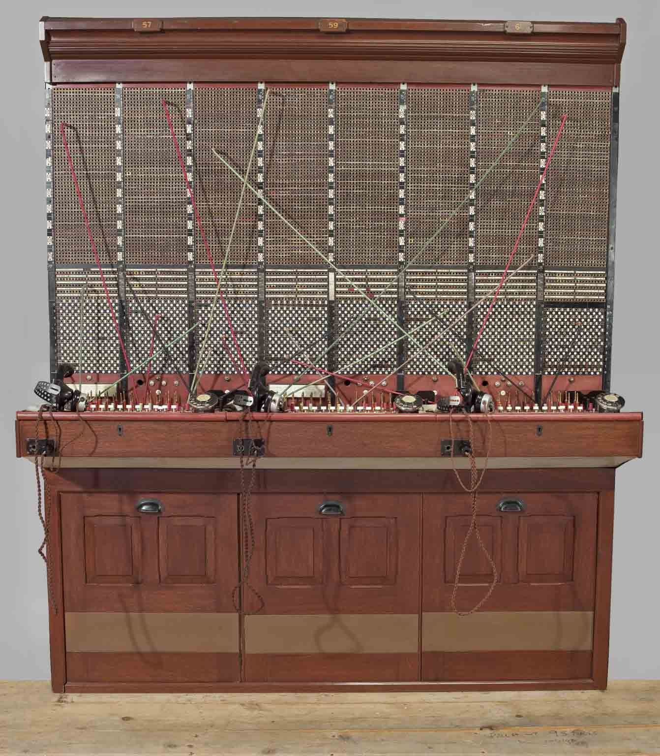 A switchboard from the Enfield Exchange, which will go on display in the Science Musuem's new Information Age gallery. Image credit: Science Museum