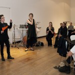 Composer Emily Howard showed how numbers can be turned into notes, and Royal Northern College of Music students performed mathematical music composed by visitors. Credit: Science Museum.