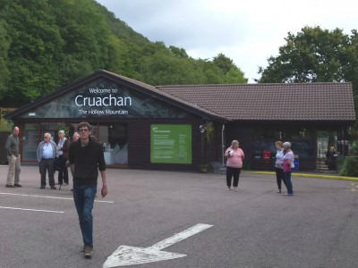 The busy visitor centre at Cruachan on 31 August 2015. Credit: Oliver Carpenter