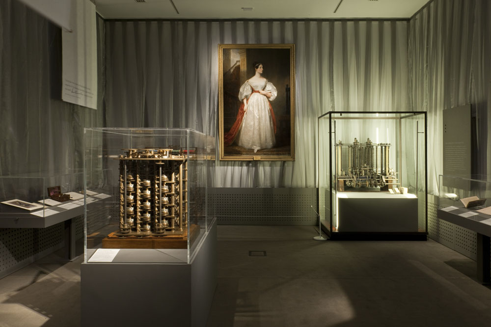 Ada Lovelace exhibition, with the Difference Engine in the foreground. Credit: Science Museum