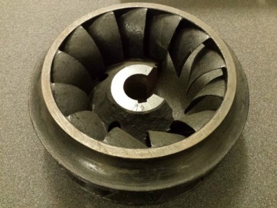 A small (30 cm) Francis turbine made by Gilbert Gilkes & Co. Ltd. Credit: Science Museum.