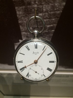 The Belville family’s pocket watch, ‘Arnold’ (on show in the Clockmakers’ Museum).