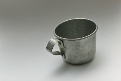Sergei Korolev’s Drinking Mug from the Kolyma prison camp, 1939. © Private collection of N S Koroleva