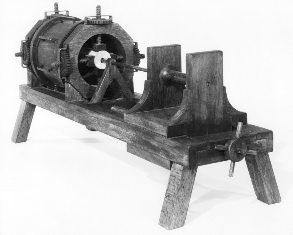 Model of a boring machine from a design by Leonardo da Vinci. Credit: Science Museum / SSPL