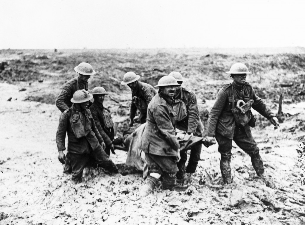 Stretcher-bearers behind the British front line, 1917, c. Science Museum, SSPL