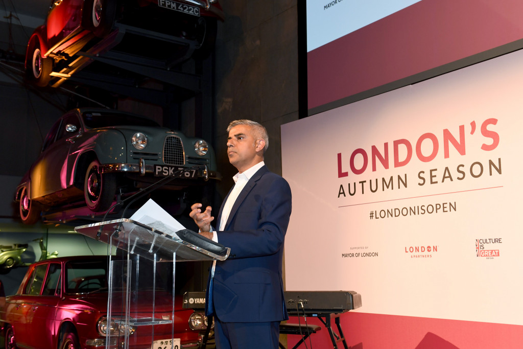 Mayor of London Sadiq Khan attends the launch of London's Autumn Season of Culture programme, at the Science Museum, London.