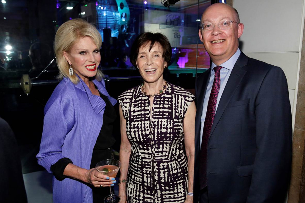 Actor Joanna Lumley (l) with Dame Mary Archer, Chair of the Board of Trustees of the Science Museum and Ian Blatchford, Director of the Science Museum Group.
