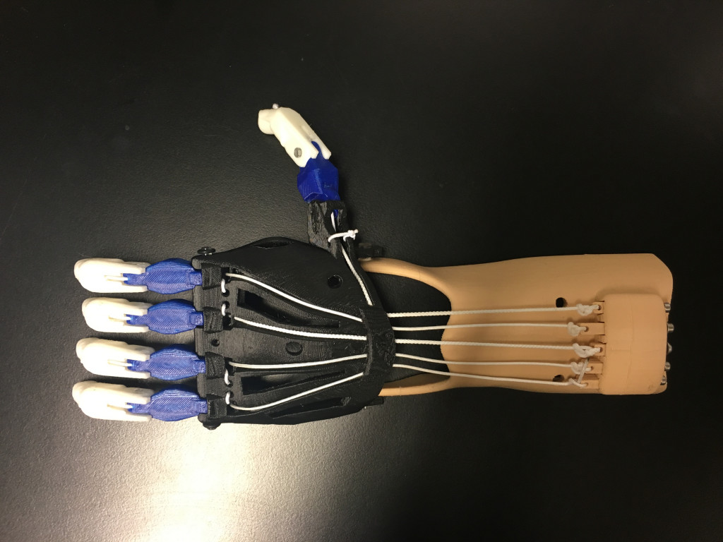 A 3D printed hand, used as part of the new handling collection. 