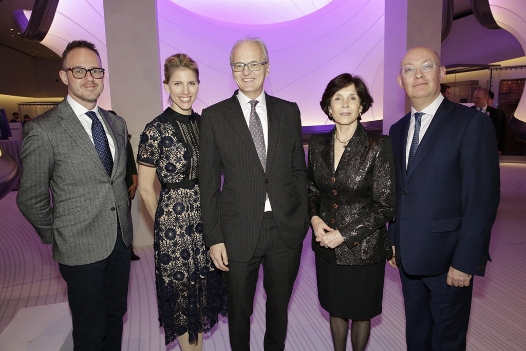 L-R: Curator Dr David Rooney, Claudia and David Harding, Chair of Science Museum Group Trustees Dame Mary Archer and Science Museum Director Ian Blatchford.