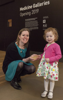 Young patient donates lifesaving 3D models to Science Museum. Pictured Lucy Boucher with Selina Hurley, Curator, Medicine Galleries Project. The family have donated the 3D models used to assist their kidney transplant surgery to the Science Museum to put them on permanent display as part of the Museum’s new Medicine Galleries, which is due to open in 2019.