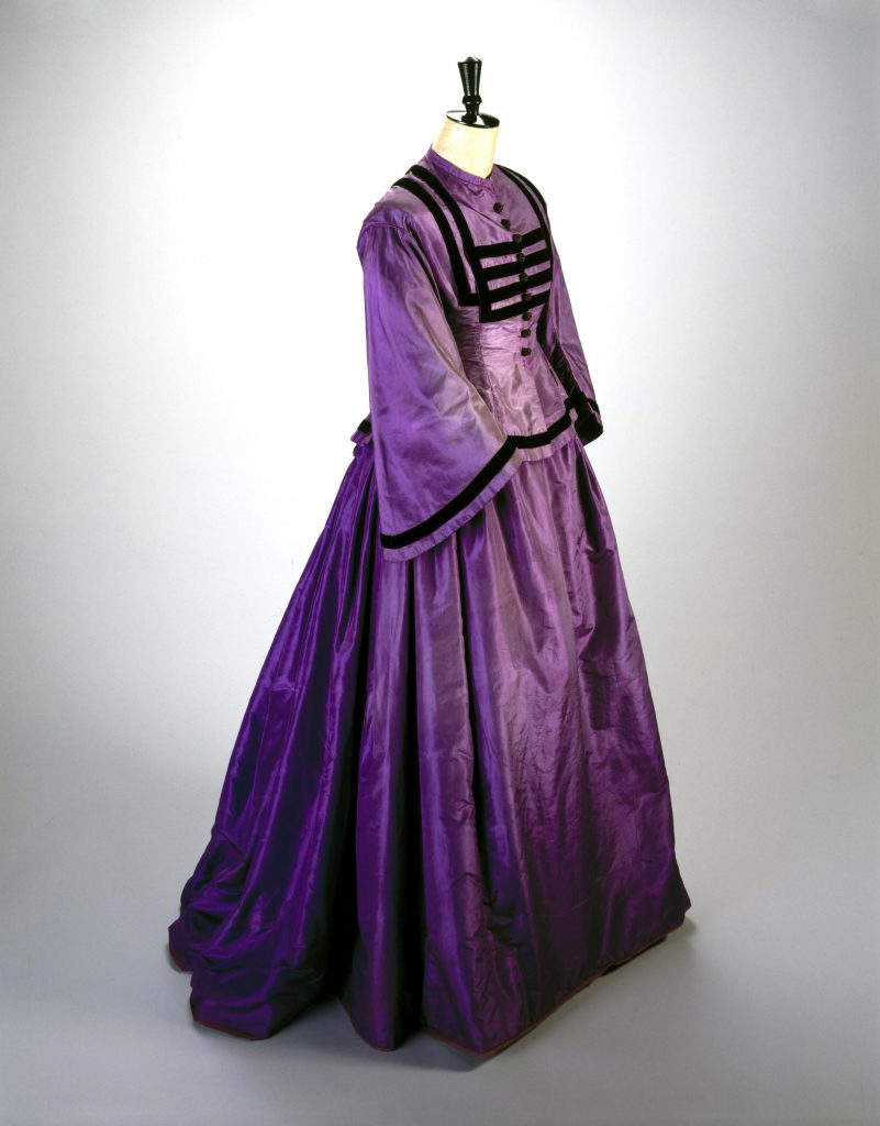 Silk skirt and blouse dyed with Sir William Henry Perkin's Mauve Aniline Dye.