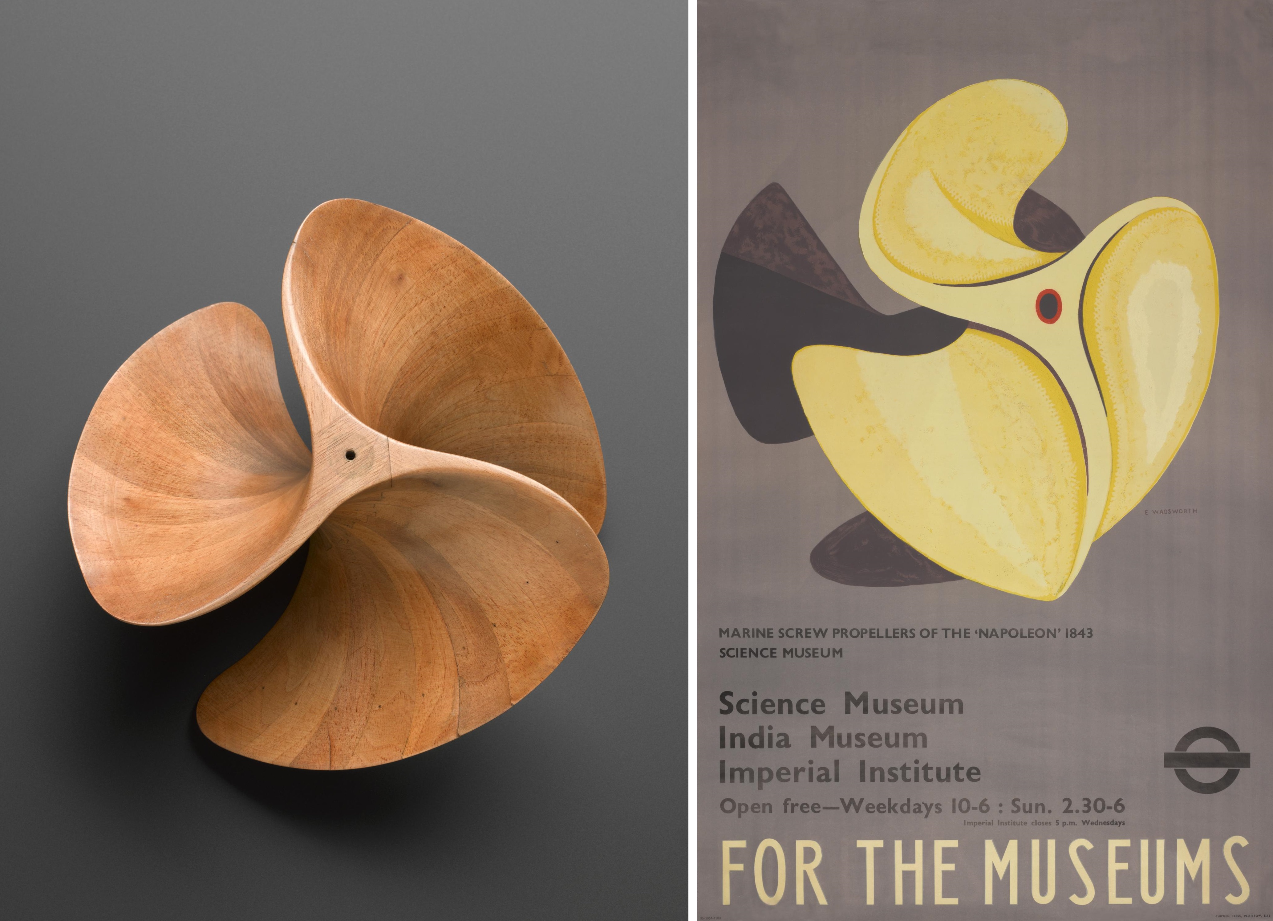 Science Museum propeller and Wadsworth's poster design