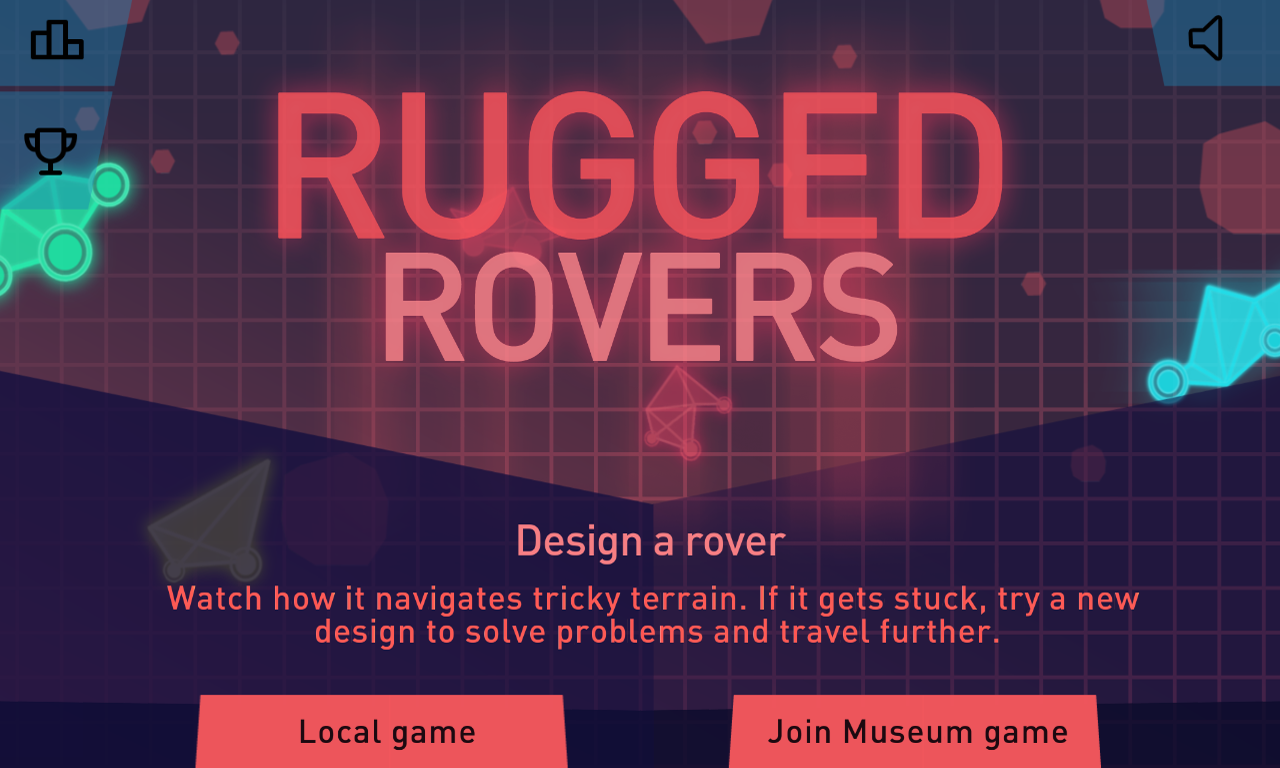 Rugged Rovers home screen 