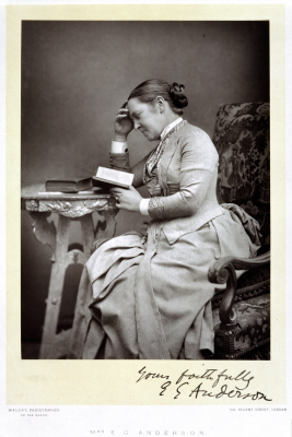 Studio photo of Elizabeth Garrett Anderson by Walery 1880-1889