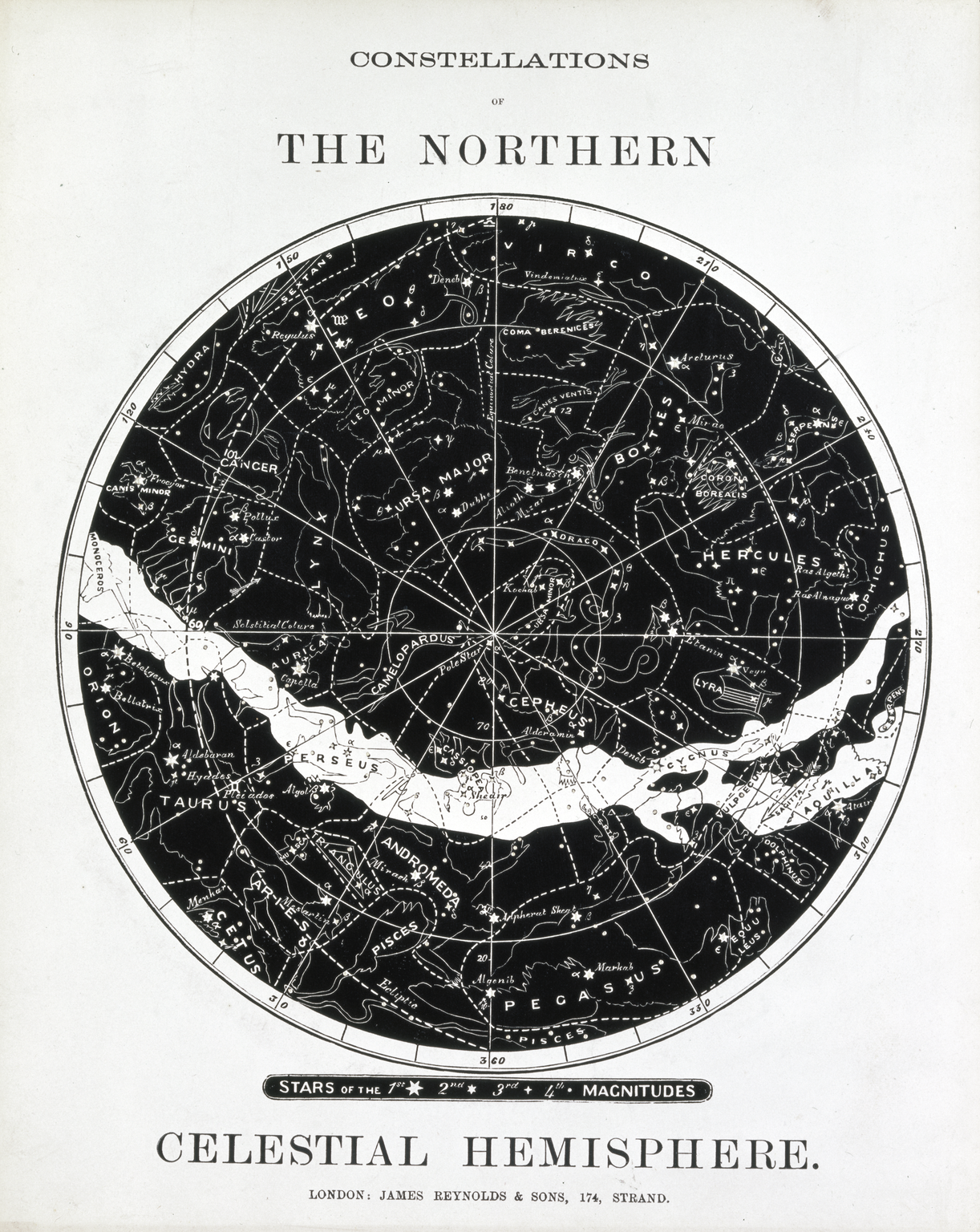Constellations of the Northern Celestial Hemisphere. ca.1850. Lithograph