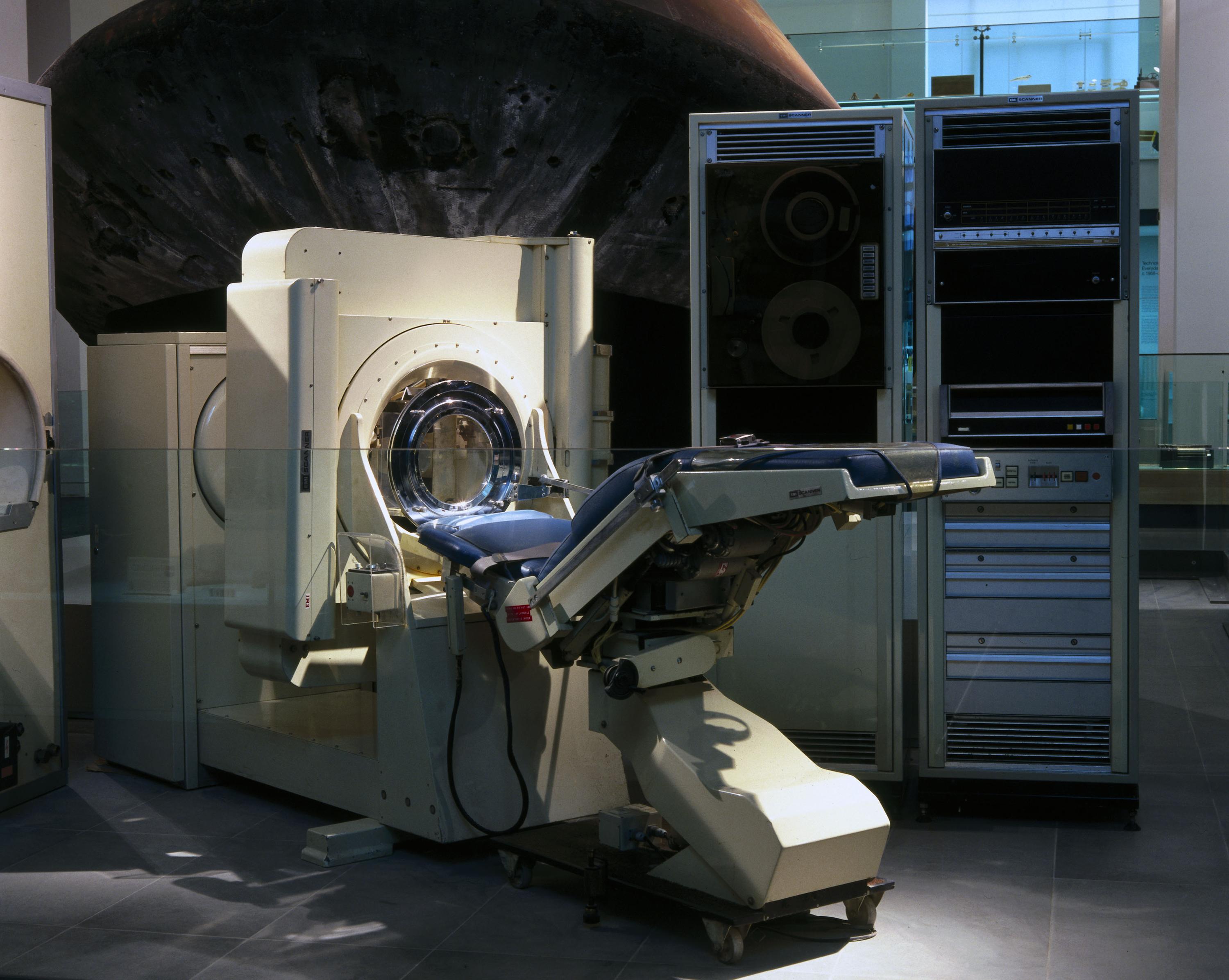 EMI CT brain scanner, installed at Atkinson Morley's Hospital, Wimbledon in 1971