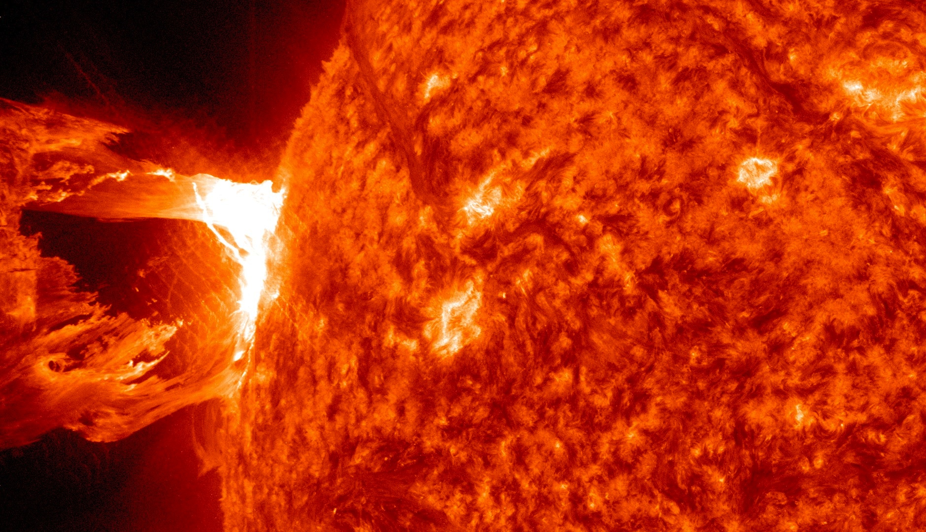 Solar storm image courtesy of NASA/SDO and the AIA, EVE, and HMI science teams.