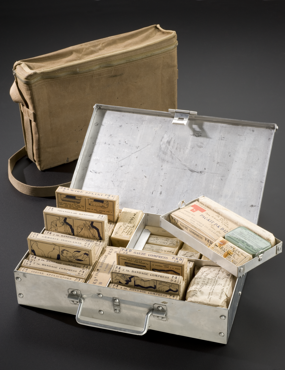 First aid kit used by Rear-Admiral R.E. Byrd on his Antarctic expedition in 1928-1930