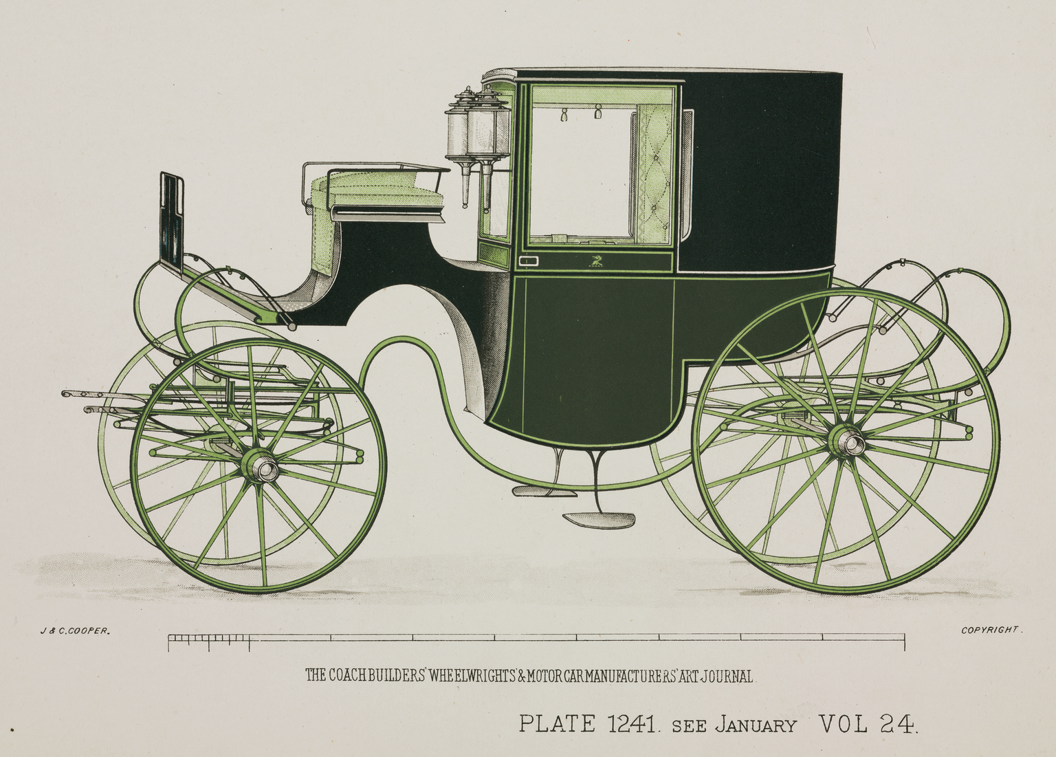 Print of the Brougham Carriage c.1903 from Coachbuilders' & Wheelwrights' Art Journal, January, vol.24