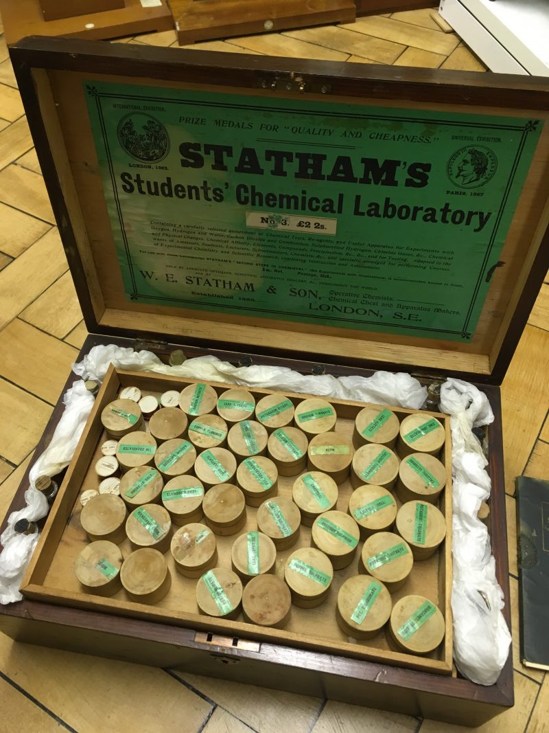 Statham’s ‘Students’ chemical laboratory’, c. 1870s