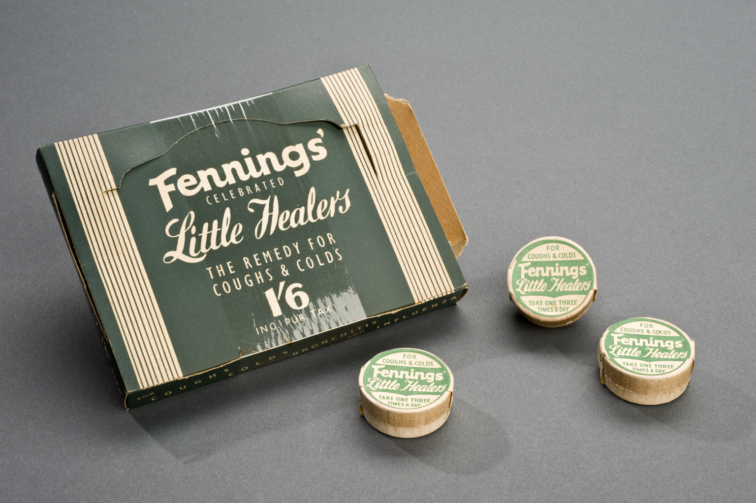 Box of Fennings' Little Healers, England, 1940-1970