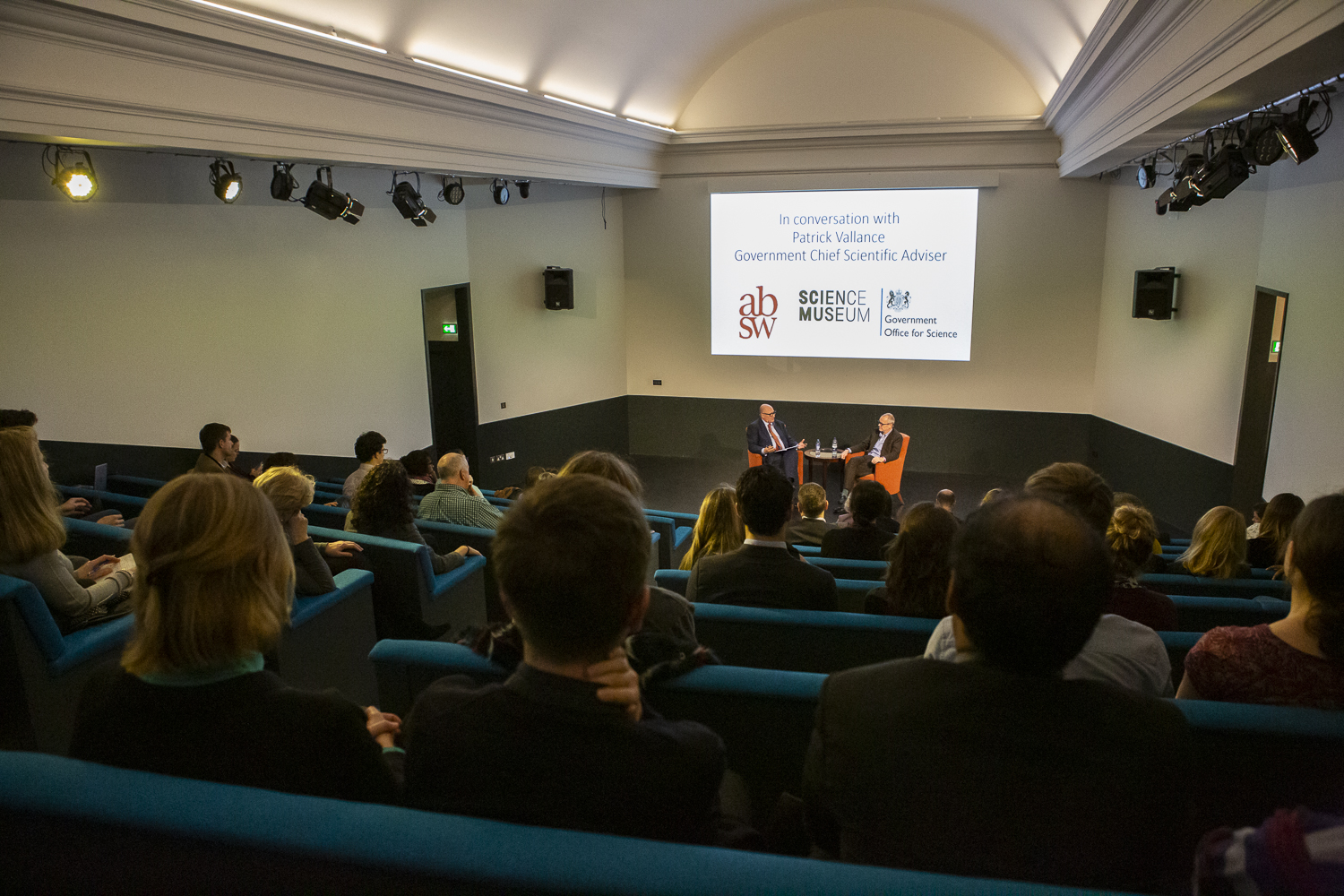 Roger Highfield in conversation with Dr Patrick Vallance at the Science Museum Sun Lates in November 2018