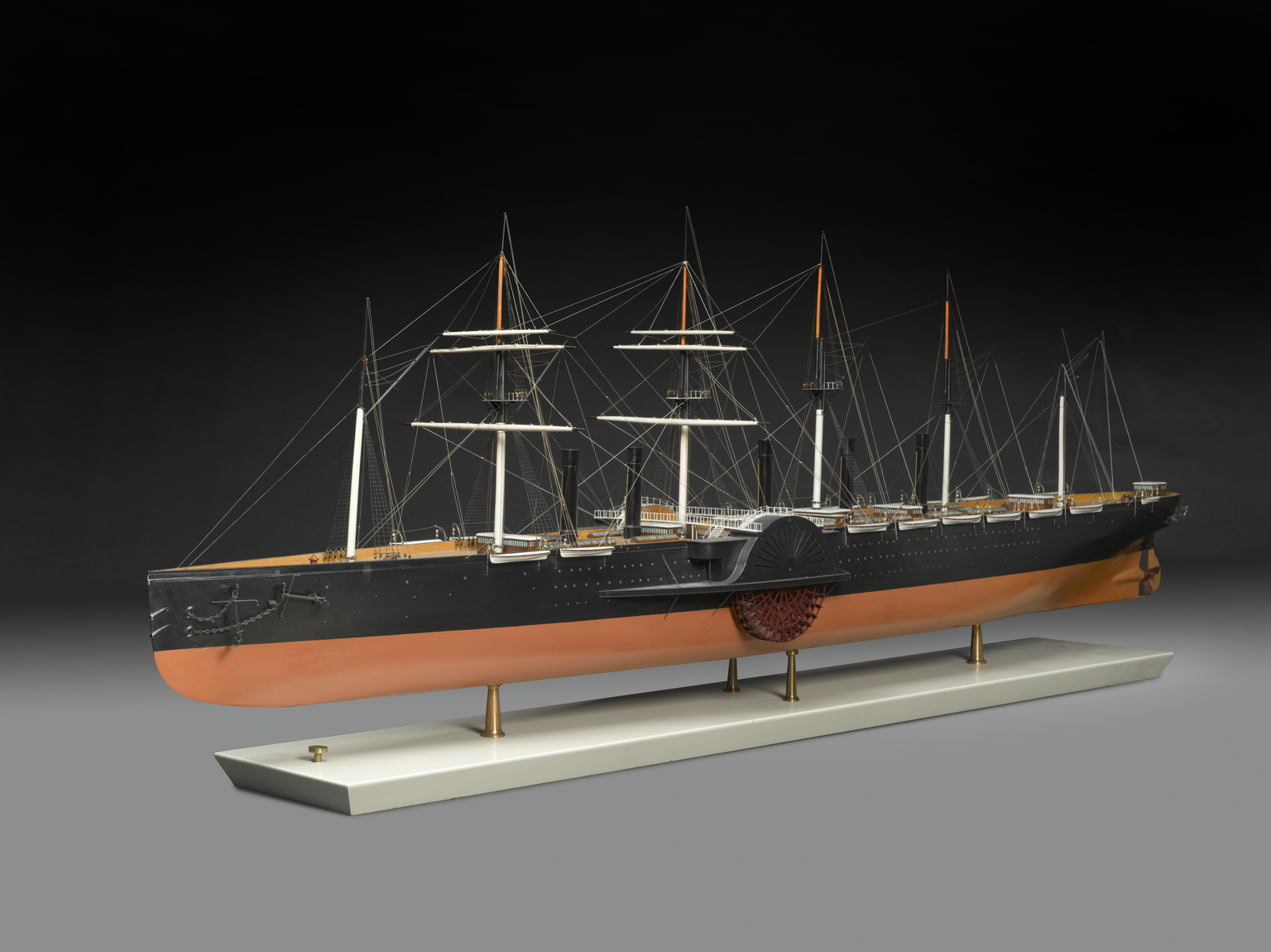 For comparison, this object (a model of the SS Great Eastern, 1857-101) has been prepared for display. 
