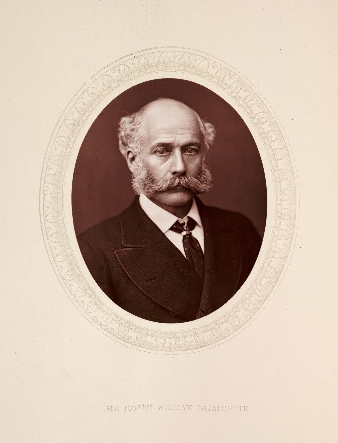 Joseph Bazalgette, as featured in Men of Mark: contemporary portraits of distinguished men, 1877. 