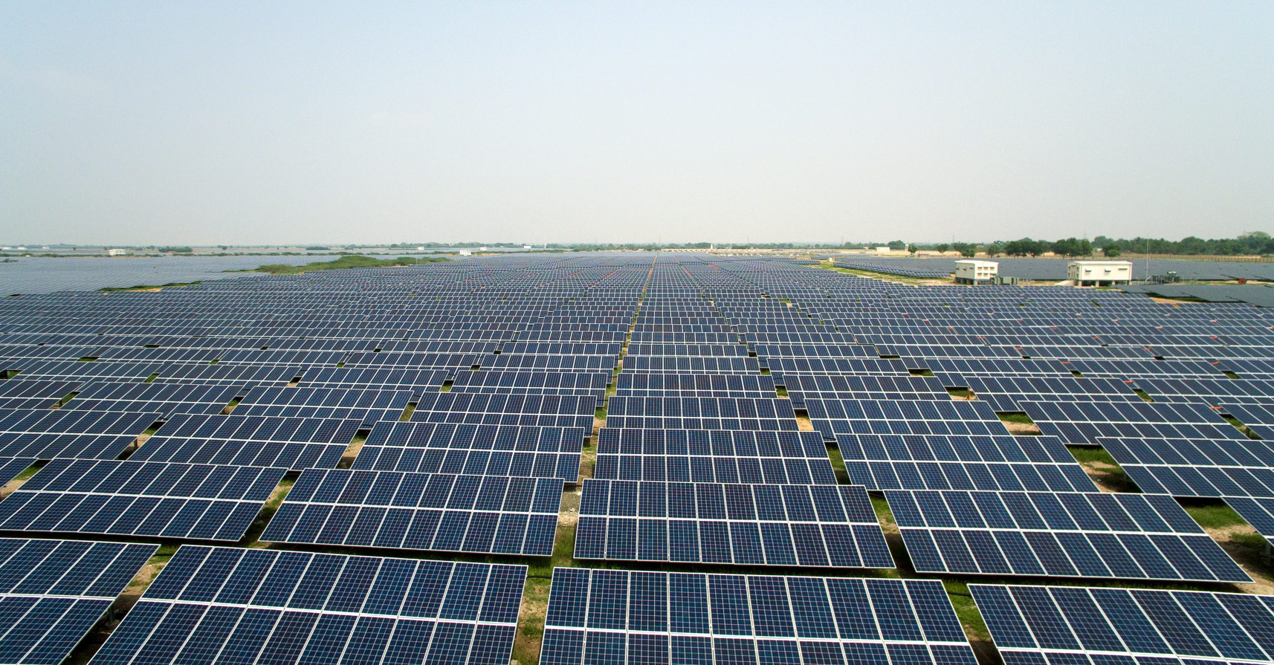 One of the world's largest single location solar farms, it covers 2,500 acres and produces 648 MW at Kamuthi in Tamil Nadu, India