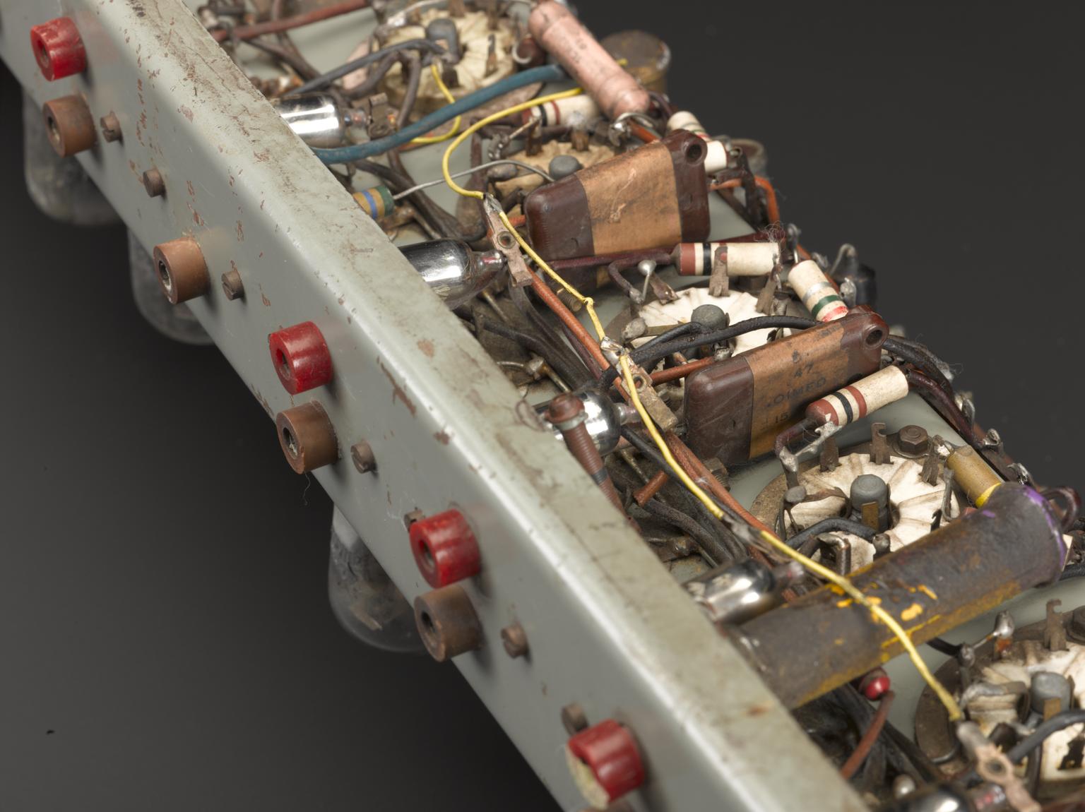 A component of the electronic computer, EDSAC 1, that was used to compute the first numerical weather forecast in the UK.