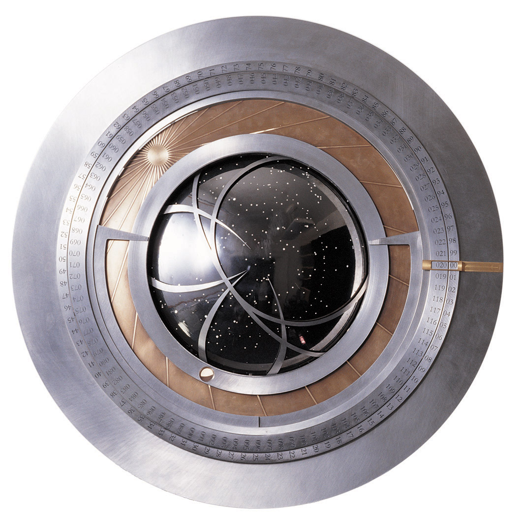 Clock face of the Clock of the Long Now Clock face of the Clock of the Long Now. Credit: Rolfe Horn, courtesy of the Long Now Foundation